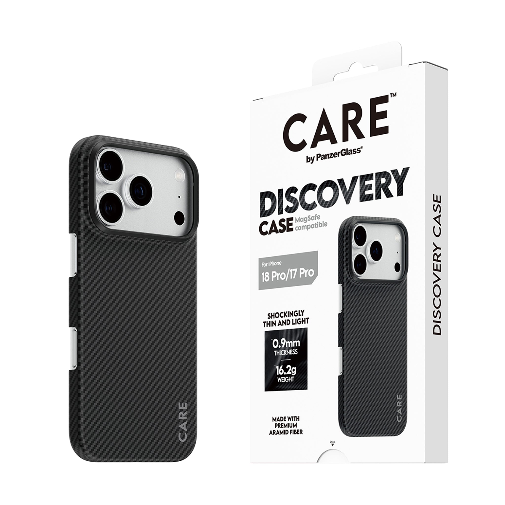CARE™ by PanzerGlass® Discovery Case Black & Grey w. MagSafe iPhone 18 Pro | 17 Pro